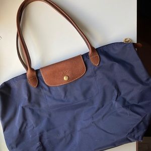 lomgchamp large le pliage tote in marine